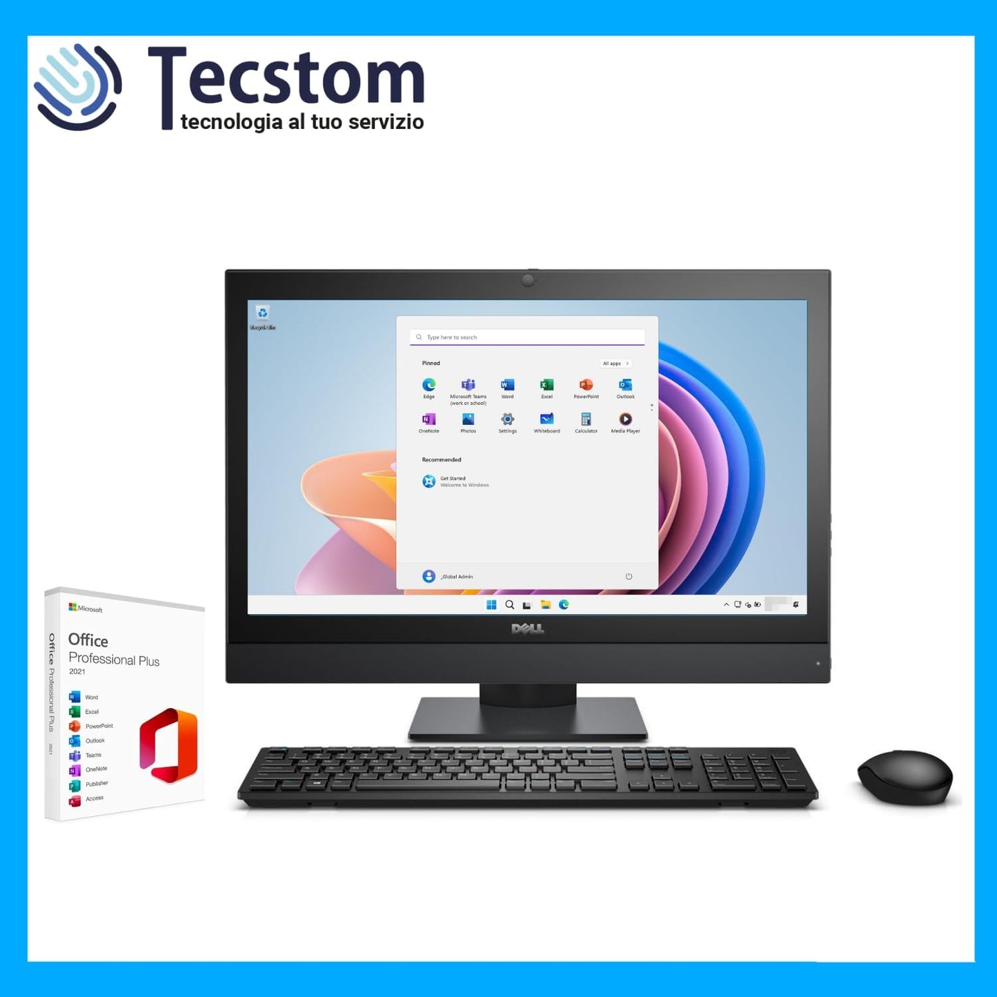 DELL Optiplex 7440, Pc Fisso All In One 24", Intel i5-6500, Ram 16Gb SSD 256Gb Webcam Mouse Tastiera (Ricondizionato Grado A)