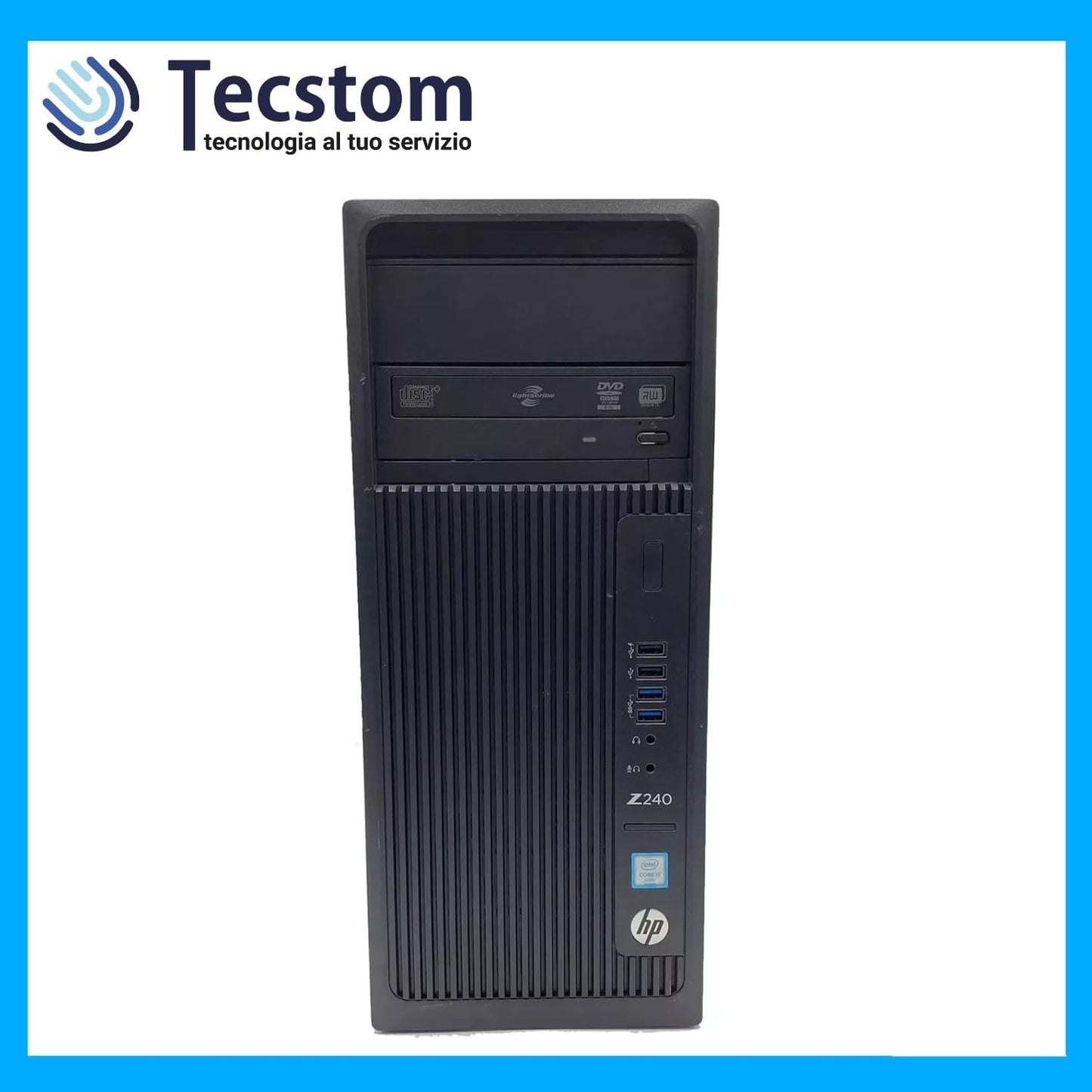 Hp Z230 PC Fisso Workstation, Intel i5-4570 Ram 16Gb SSD 256Gb + 128Gb, Wi-Fi, Displayport e Windows 10 (Ricondizionato Grado A-)