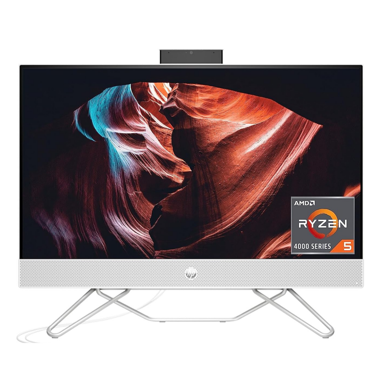 Hp Pc Fisso All In One 24" Ryzen 3 Ryzen 5 8Gb Ram SSD 256 512Gb, Wifi Webcam e Windows 11 (Ricondizionato Grado A)