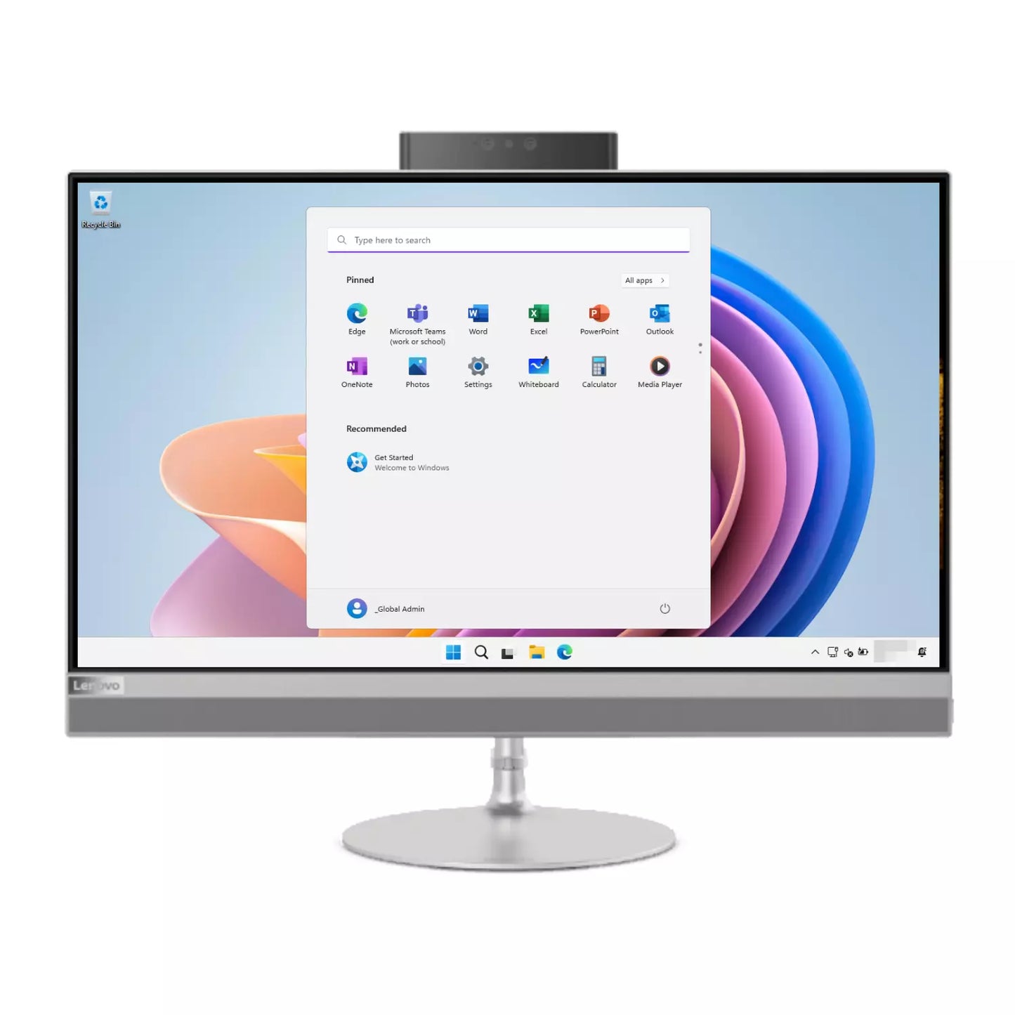 Lenovo Pc Fisso All In One 24" i5-7400T Ram 8Gb SSD 128Gb AMD Radeon 2Gb Computer Desktop (Ricondizionato Grado A)
