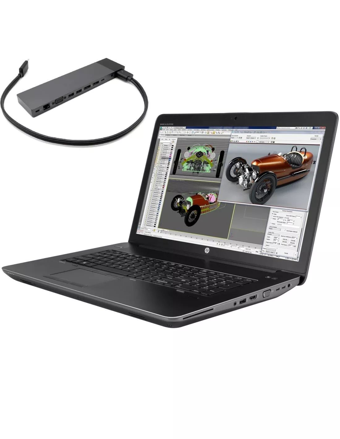 HP Zbook 17 G3 Workstation Notebook Pc 17.3", Intel i5-6440HQ, Ram 16Gb SSD 512Gb, Windows 11 (Ricondizionato Grado A)