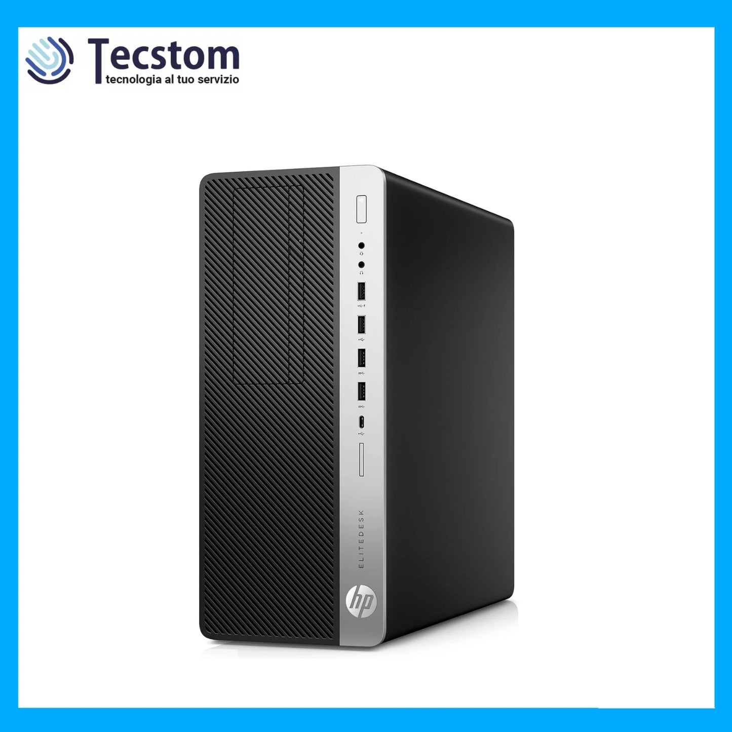 Hp EliteDesk 800 G3 Tower, Pc Computer Desktop Fisso, Intel i7 6700, Ram 16Gb DDr4 SSD Nvme 256Gb Windows 10 (Ricondizionato Grado A-)