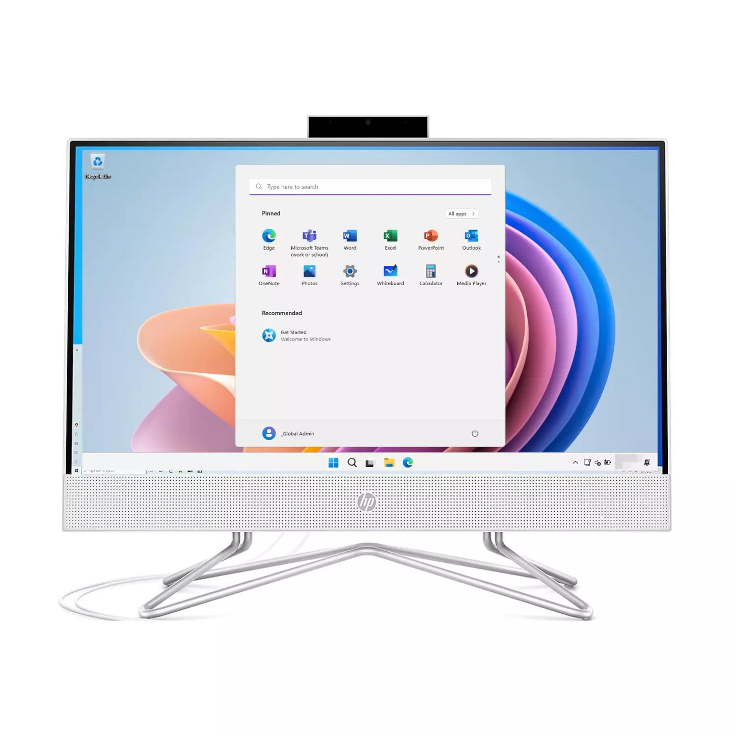 Hp Pc Fisso All In One 24" Intel i5-1035G1 Ram 8Gb SSD 256Gb + HDD 1Tb, WiFi, Webcam e Windows 11 (Ricondizionato Grado A)