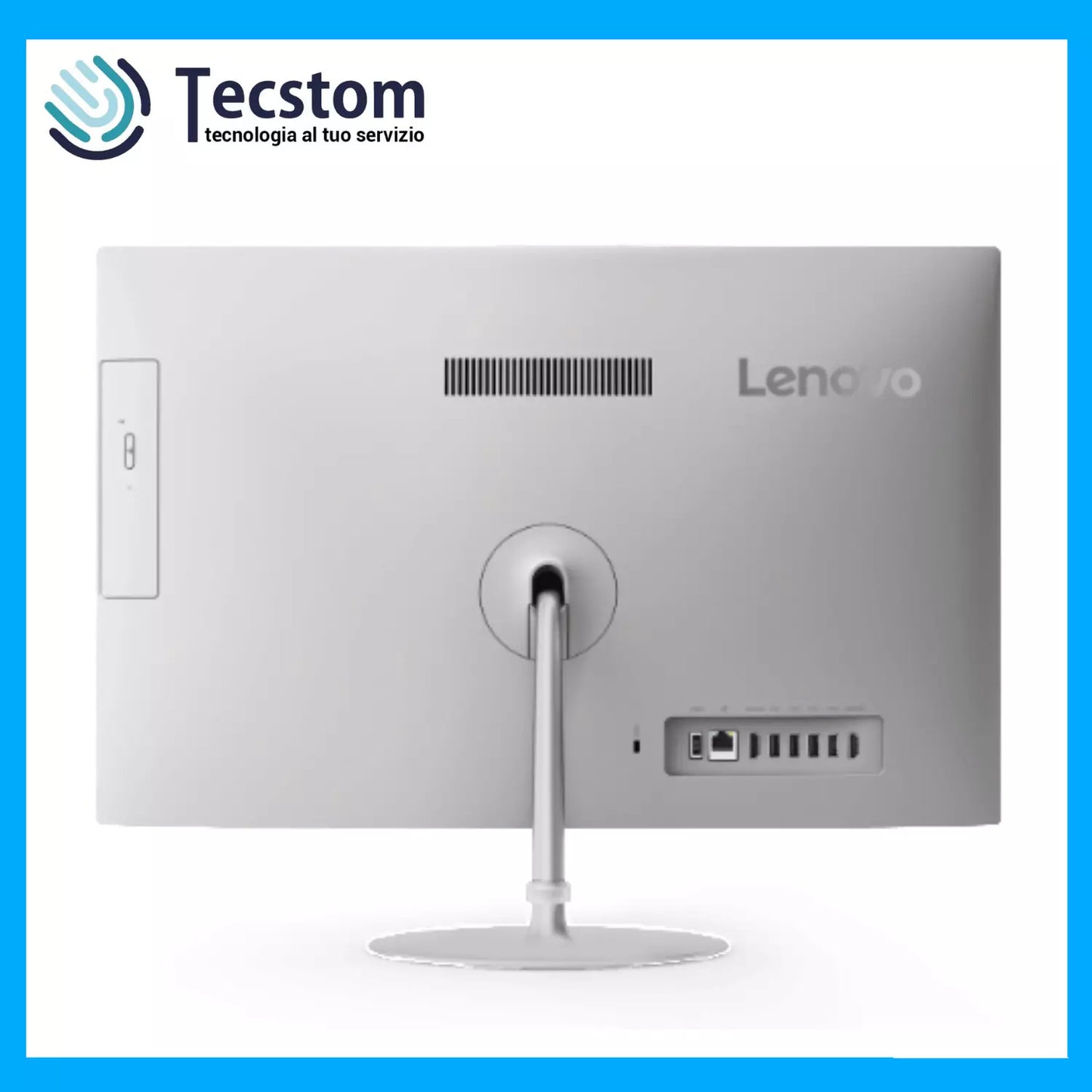 Lenovo Pc Fisso All In One 24" i5-7400T Ram 8Gb SSD 128Gb AMD Radeon 2Gb Computer Desktop (Ricondizionato Grado A)