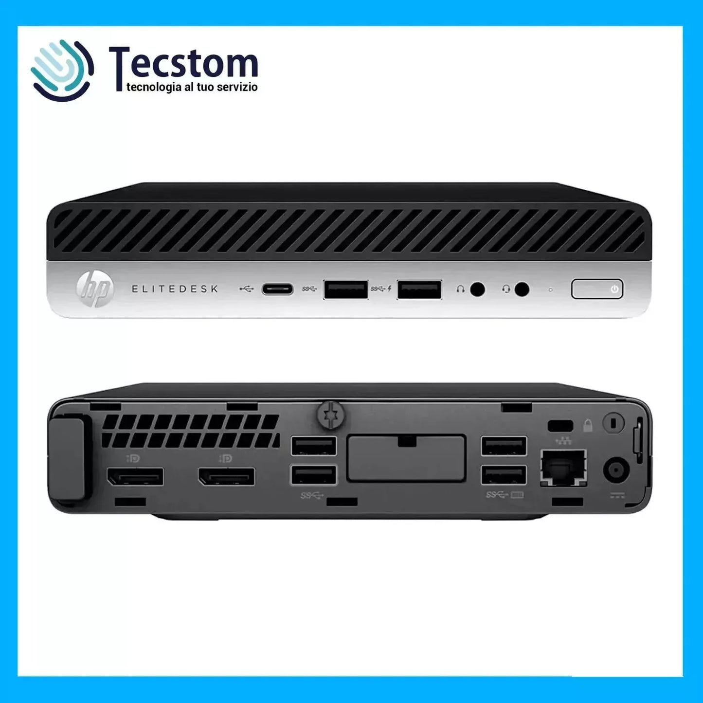 Postazione Completa Mini Pc Hp Prodesk Intel i3-6100 8Gb RAM SSD 256Gb Win 11 + Monitor 24" Mouse e Tastiera (Ricondizionato Grado A)