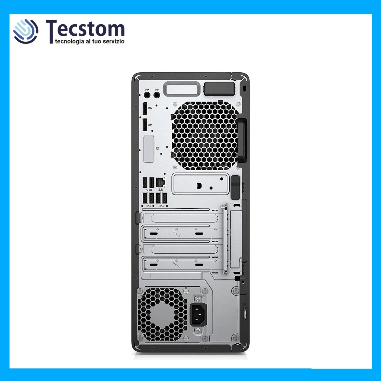 Hp EliteDesk 800 G3 Tower, Pc Computer Desktop Fisso, Intel i7 6700, Ram 16Gb DDr4 SSD Nvme 256Gb Windows 10 (Ricondizionato Grado A-)