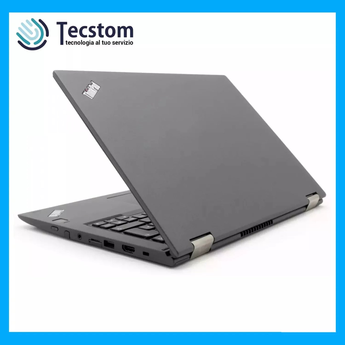Lenovo Thinkpad X13 Yoga, Notebook Touch 13.3" Full HD Intel i5-10210U, Ram 16Gb DDR4 SSD 256Gb NVMe, Webcam e Windows 11 (Ricondizionato Grado A)