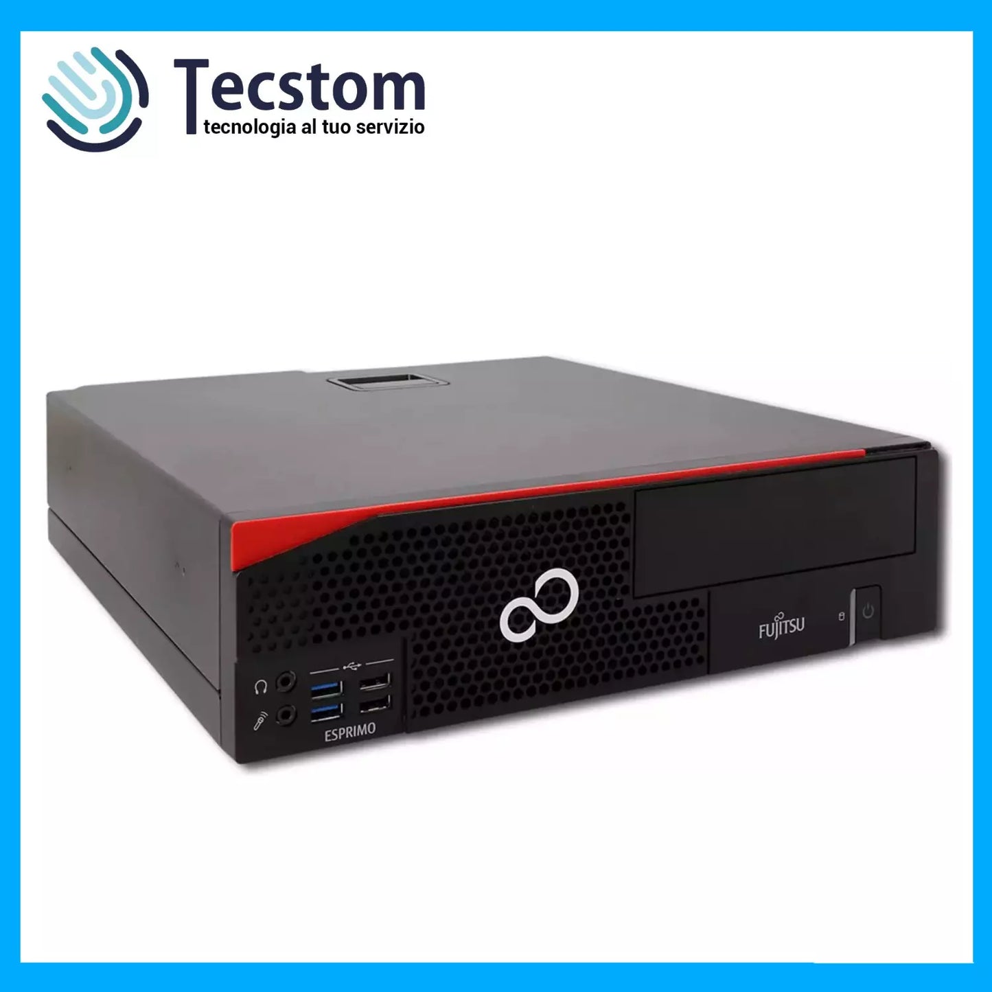 Fujitsu Esprimo Pc Computer Desktop Fisso, Intel i5 -6500 Ram 16Gb SSD 256Gb e WiFi (Ricondizionato Grado A)