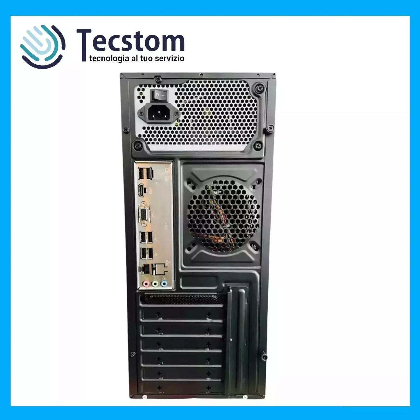 Pc Computer Desktop Assemblato, Intel i7-4790, Ram 16Gb SSD 1Tb, Windows 11 Wi-Fi e Office 2021