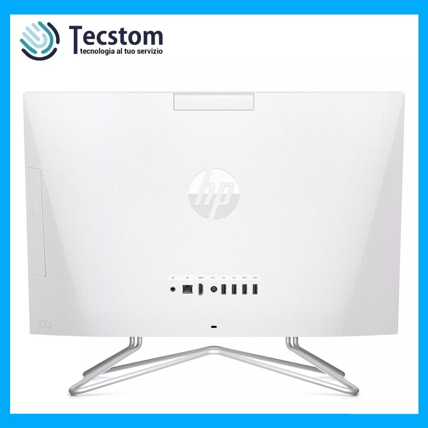Hp Pc Fisso All In One 24" Intel i5-1035G1 Ram 8Gb SSD 256Gb + HDD 1Tb, WiFi, Webcam e Windows 11 (Ricondizionato Grado A)
