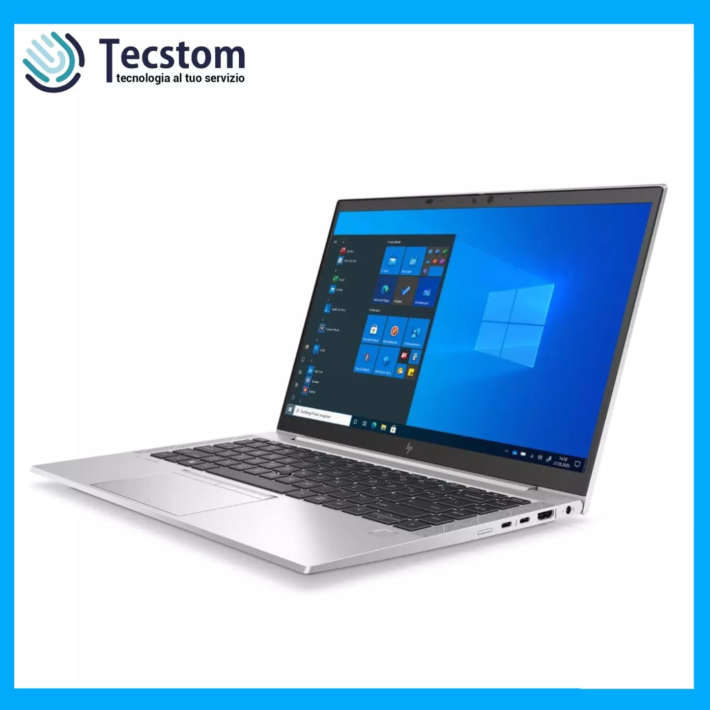 Hp EliteBook 840 G7, Notebook Pc Portatile 14", Intel i7-10610U, Ram 32Gb DDR4, SSD 512Gb Webcam Windows 11 (Ricondizionato Grado A)