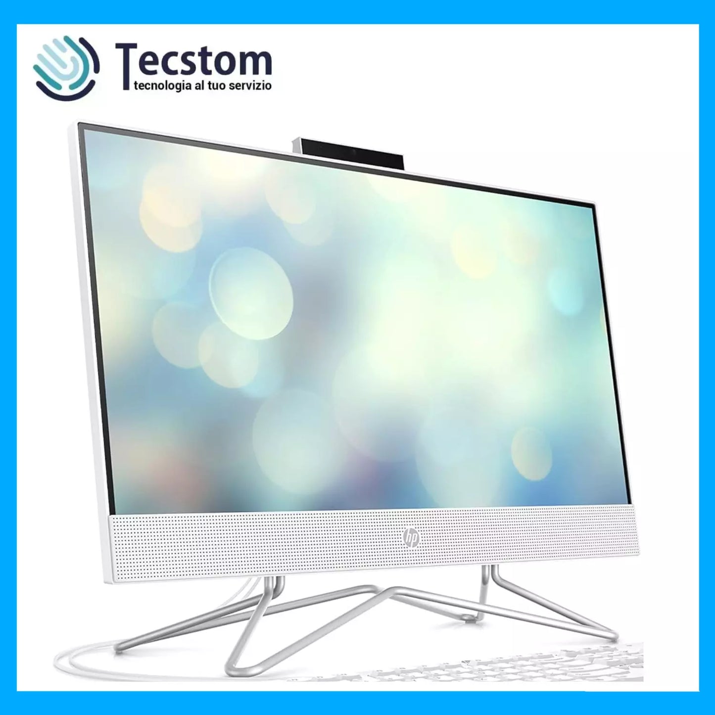 Hp Pc Fisso All In One 24" Intel i5-1035G1 Ram 8Gb SSD 256Gb + HDD 1Tb, WiFi, Webcam e Windows 11 (Ricondizionato Grado A)