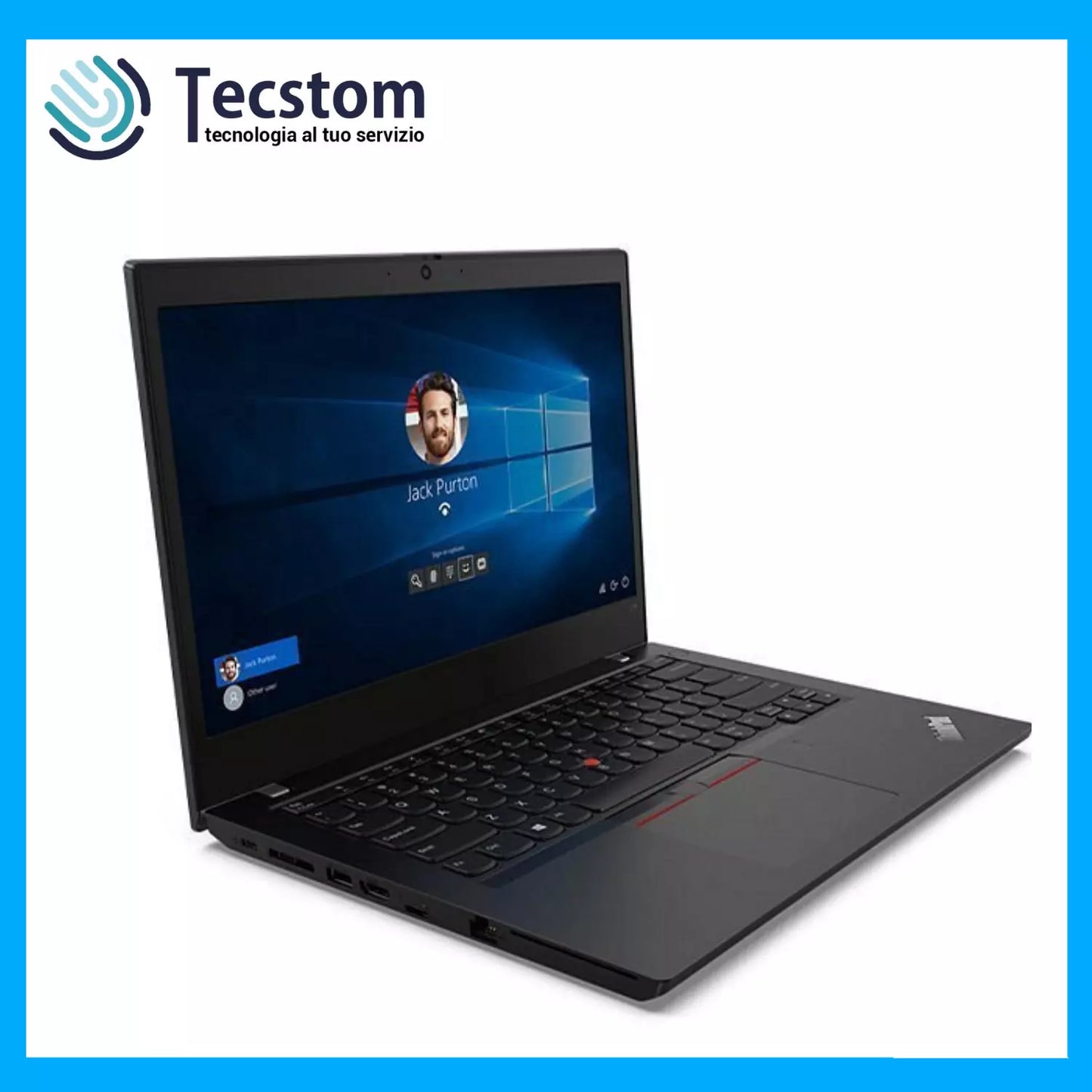 Notebook Lenovo Thinkpad L14 14" FULL HD AMD Ryzen 5-4500U Ram 16Gb DDR4 SSD 480Gb NVMe Pc Portatile (Ricondizionato Grado A)