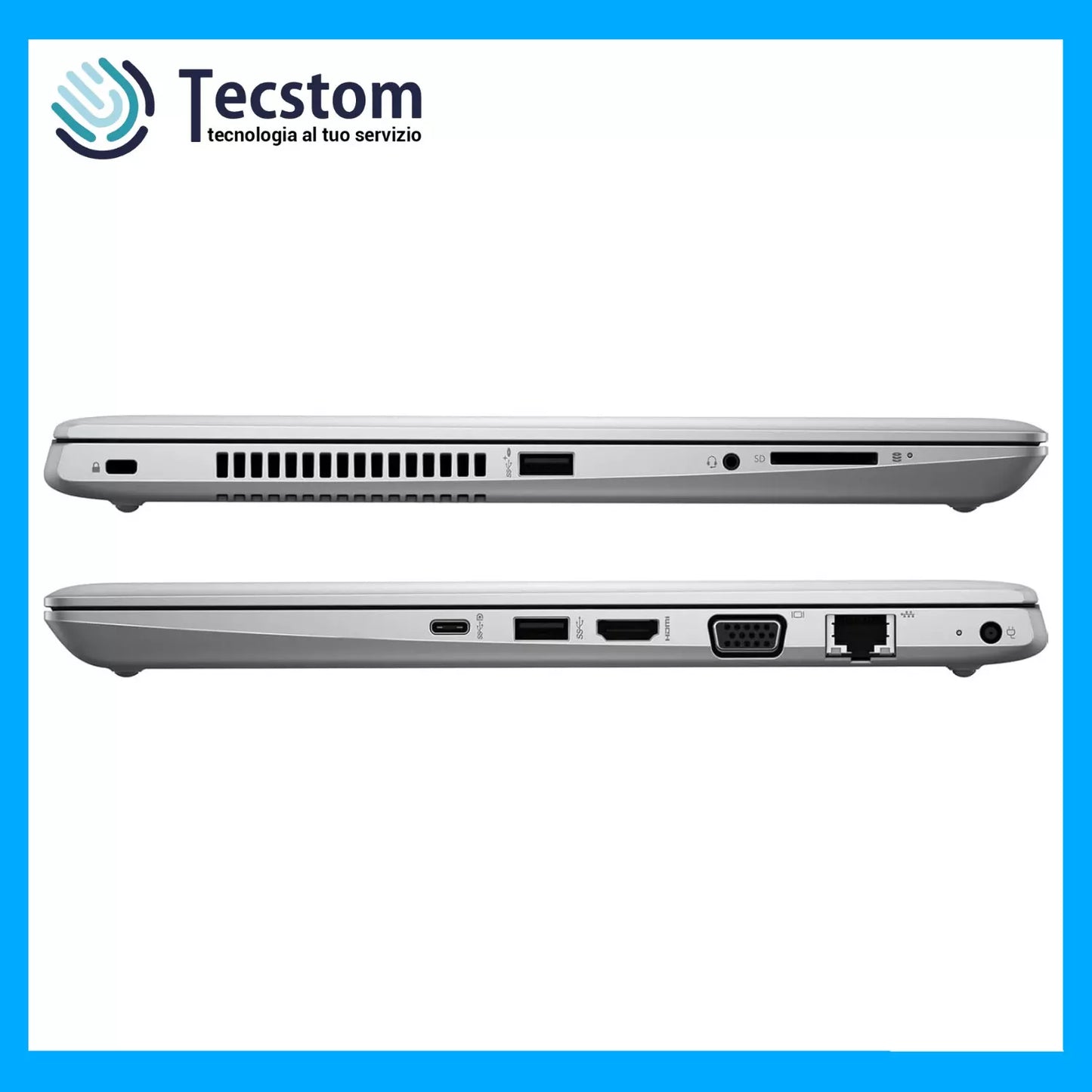 Pc Portatile 13.3" Hp Probook i5 8Gb Ram SSD 256Gb Notebook Ricondizionato Win11