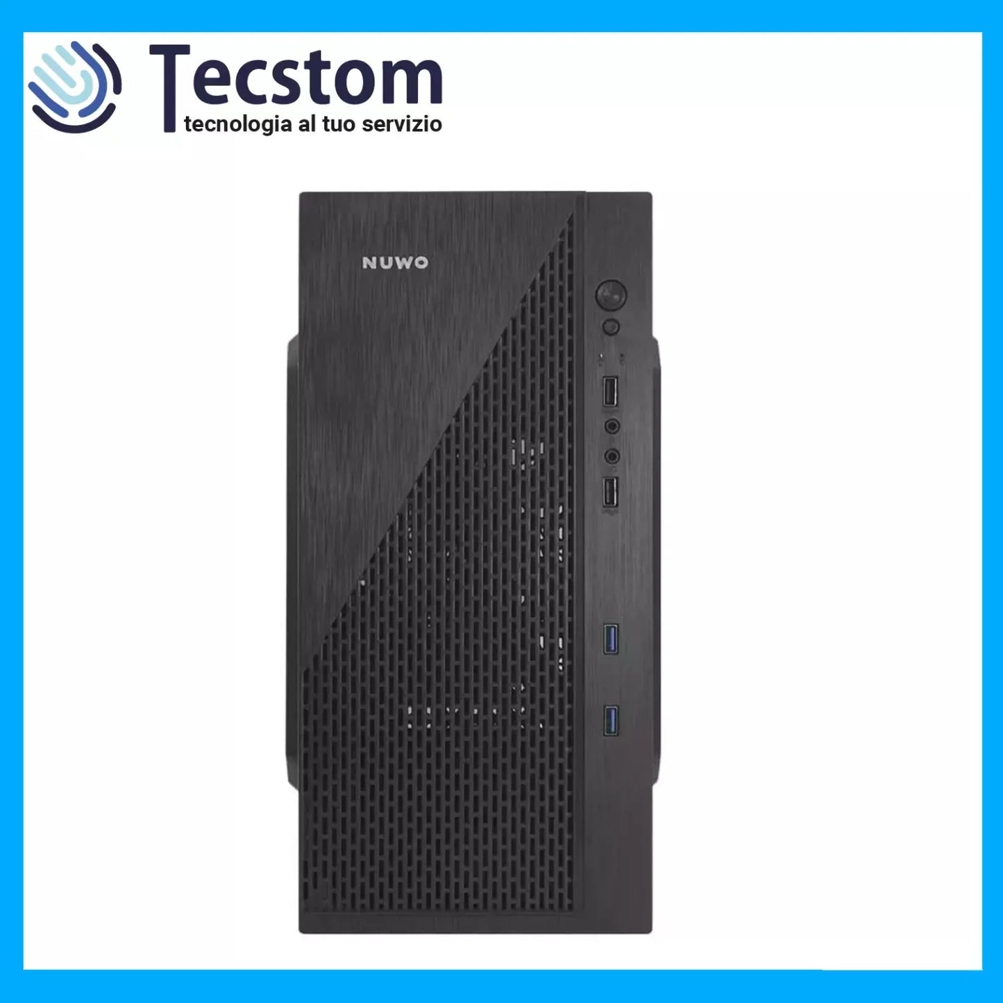 Postazione Completa Pc Desktop Assemblato, Intel i7-4790, Ram 16Gb SSD 1Tb, Mouse Tastiera Wi-Fi e Office con Monitor Usato 24"