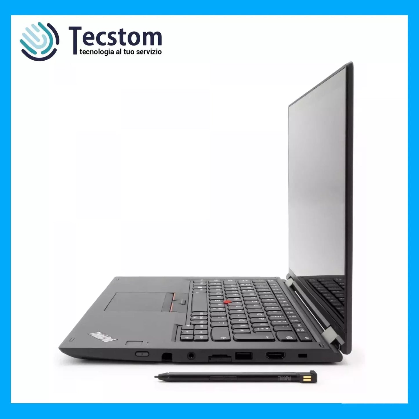 Lenovo Thinkpad X13 Yoga, Notebook Touch 13.3" Full HD Intel i5-10210U, Ram 16Gb DDR4 SSD 256Gb NVMe, Webcam e Windows 11 (Ricondizionato Grado A)