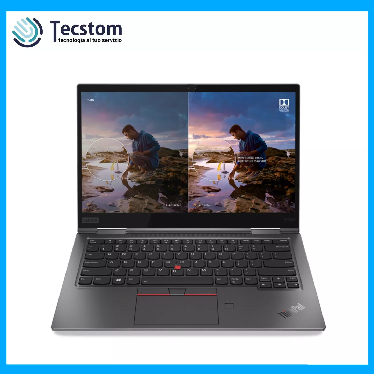 Lenovo Thinkpad X1 Carbon, Notebook TouchScreen 14", Intel i7-10610U, Ram 16Gb DDr4, SSD 512Gb, Windows 11 e Webcam (Ricondizionato Grado A)