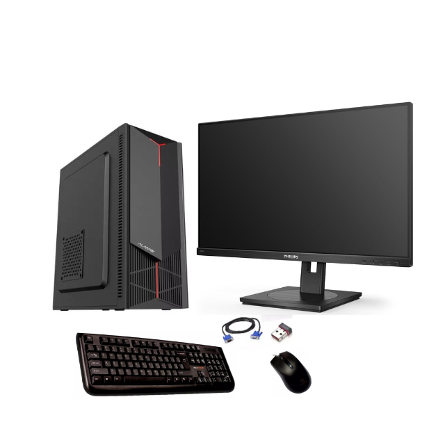Postazione Completa Pc Desktop Assemblato Intel i5-4570 16Gb RAM SSD 512Gb + Monitor 24" Mouse e Tastiera
