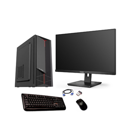 Postazione Completa Pc Desktop Assemblato Intel i5-4570 16Gb RAM SSD 512Gb + Monitor 24" Mouse e Tastiera