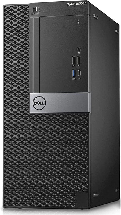 DELL Optiplex 7050, Pc Computer Desktop Fisso, Intel i7 7700, Ram 32Gb SSD 256Gb + HDD 2Tb WiFi Windows 11 (Ricondizionato Grado A)